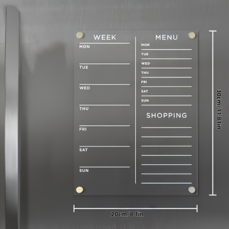 TEMU A Medium-sized Acrylic Magnetic Whiteboard For Christmas, Thanksgiving, And Halloween, Measuring 11.8" X 8". This Reusable Planning Board Is