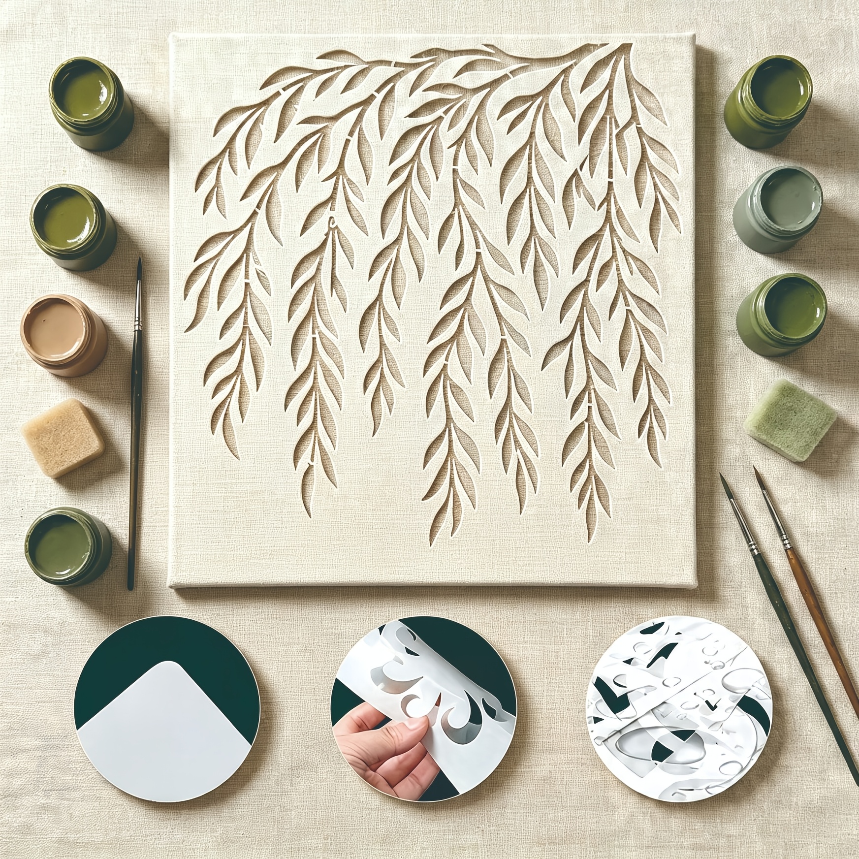 Willow Branch Painting Stencil, Multiple Sets of Themes