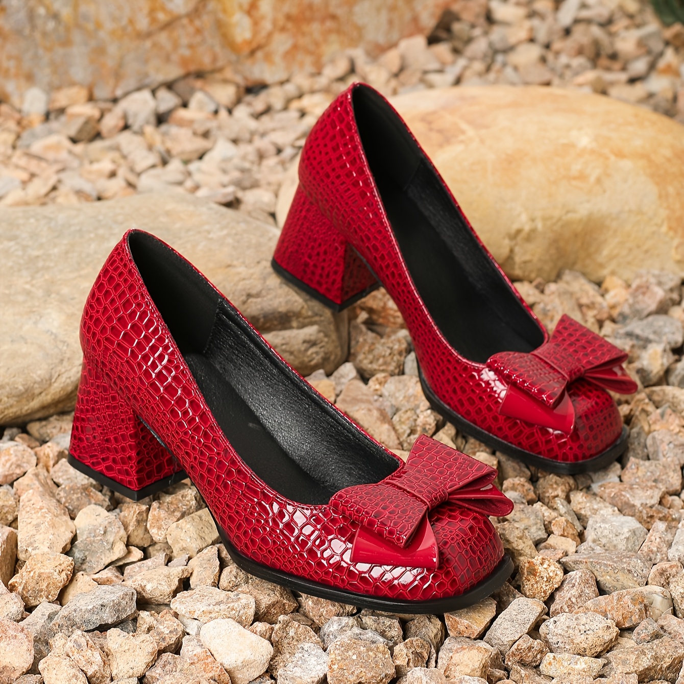 Women's Heels Red Pumps Size Pair Elegant Red Kitten Heels