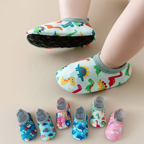 1 pair baby girls walking socks shoes anti slip socks soft breathable comfy indoor floor socks kids toddlers socks for girls and boys suitable for spring summer autumn winter