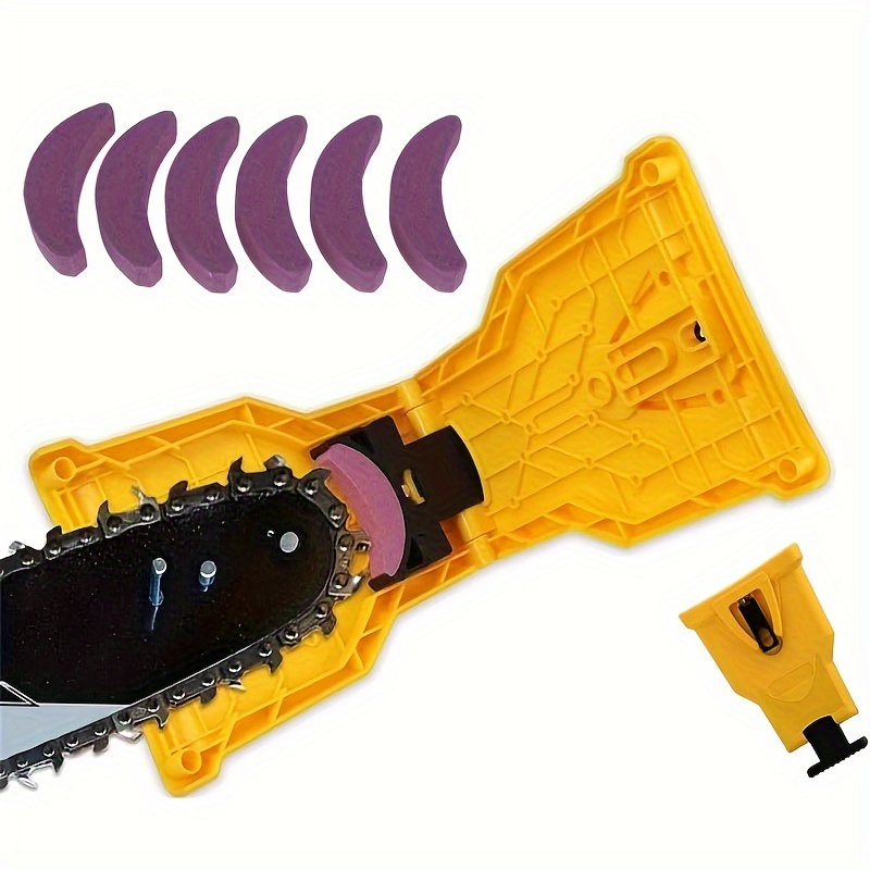 

Portable Chain Saw Sharpening Tool, Abs Resin, Yellow, , Removable Surface, No Required, Industrial Grinding And Repair Product