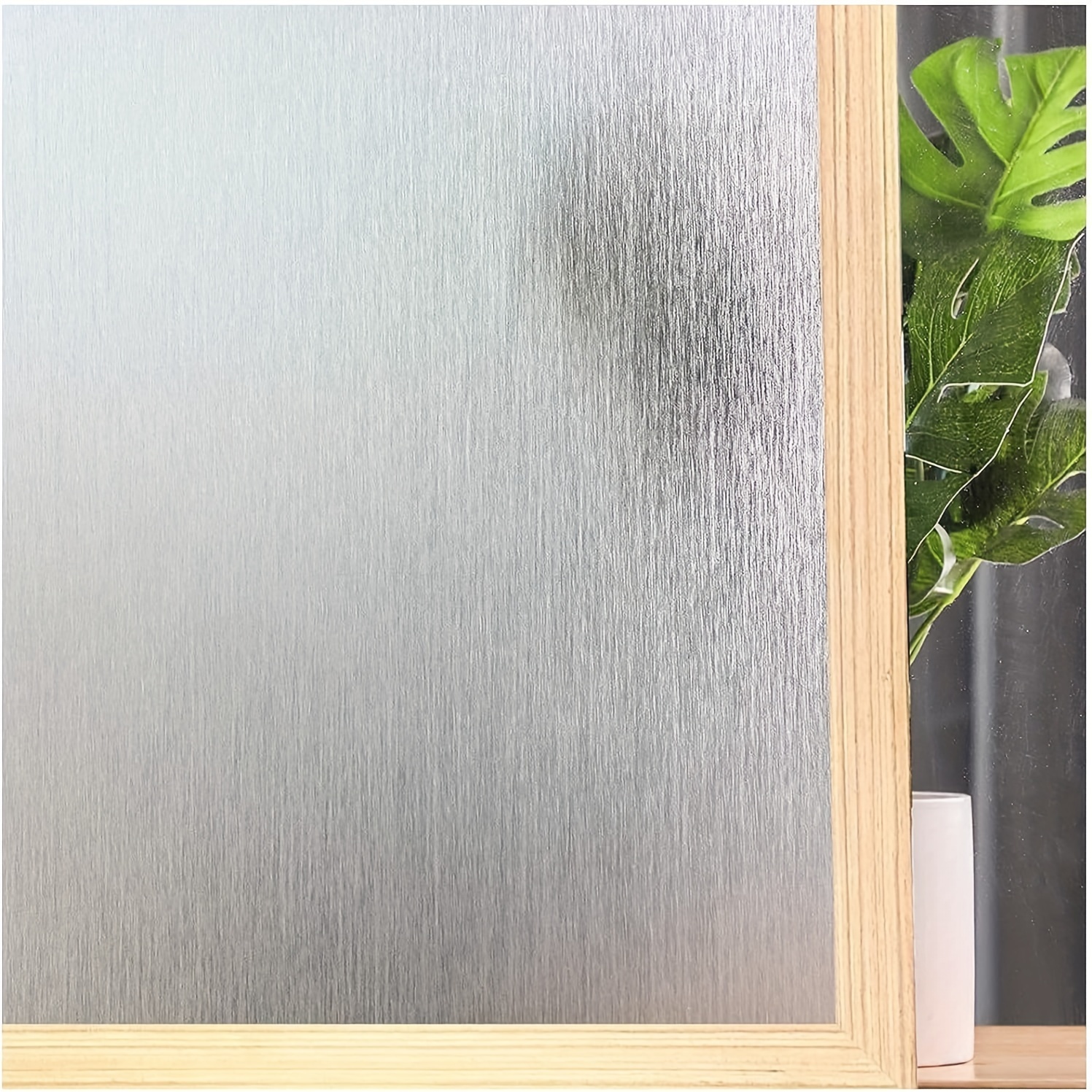 

Easy-install Frosted Privacy Window Film - Opaque, Non-adhesive Static Cling For Home & Office - Uv Protection, Energy Saving, Reusable Decor For Bathroom, Bedroom, Living Room