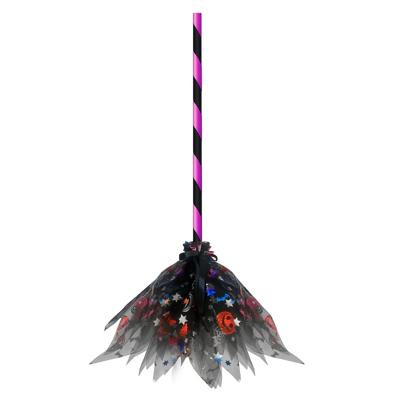 TEMU 1pc Christmas And Halloween Broomstick Costumes And Spider Broomsticks Multiple Styles From Cos Play Costume Party Props, Dress Up Wands Perfect