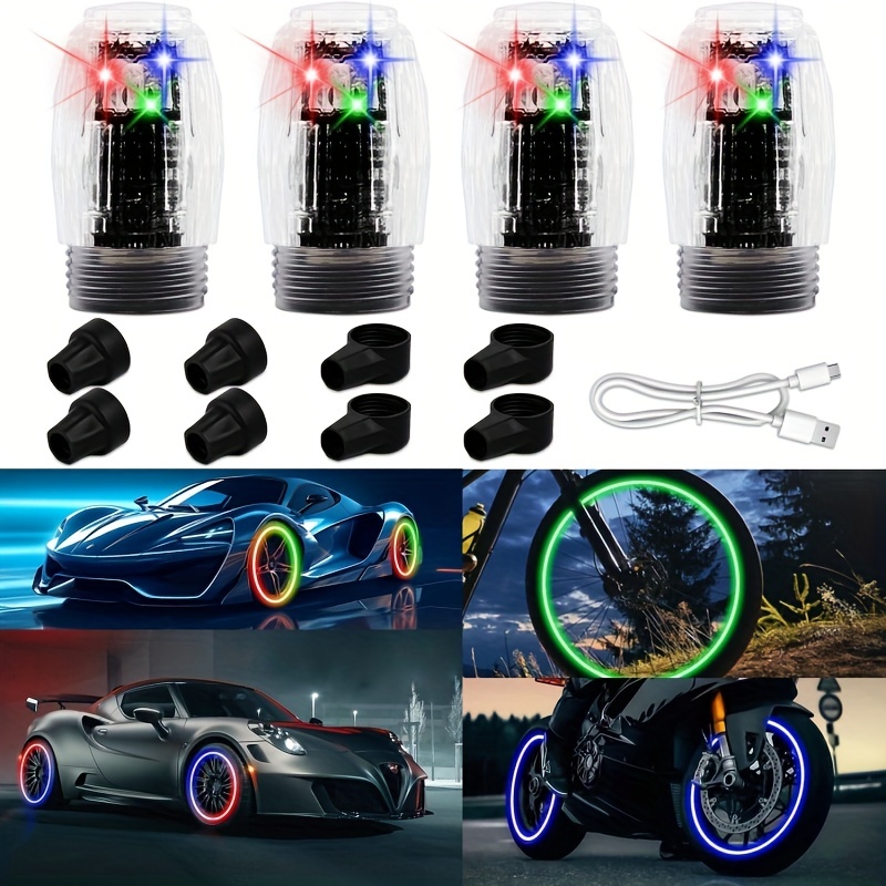 

4 Tire , Led , , Car, , Tire Cap , Sensing