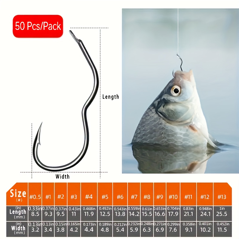 50pcs * Automatic Flip Fish Hook 3 Bend Hook with Barbs Fishing Hook  Anti-Turnover * to Bite Hook Self-Weight Light