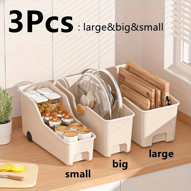 

[top-] 3pcs Set: - & Bathroom Storage - , -out Drawer Organizers For Cabinets, Countertops & Refrigerators - For , , And Accessories - Plastic, -safe