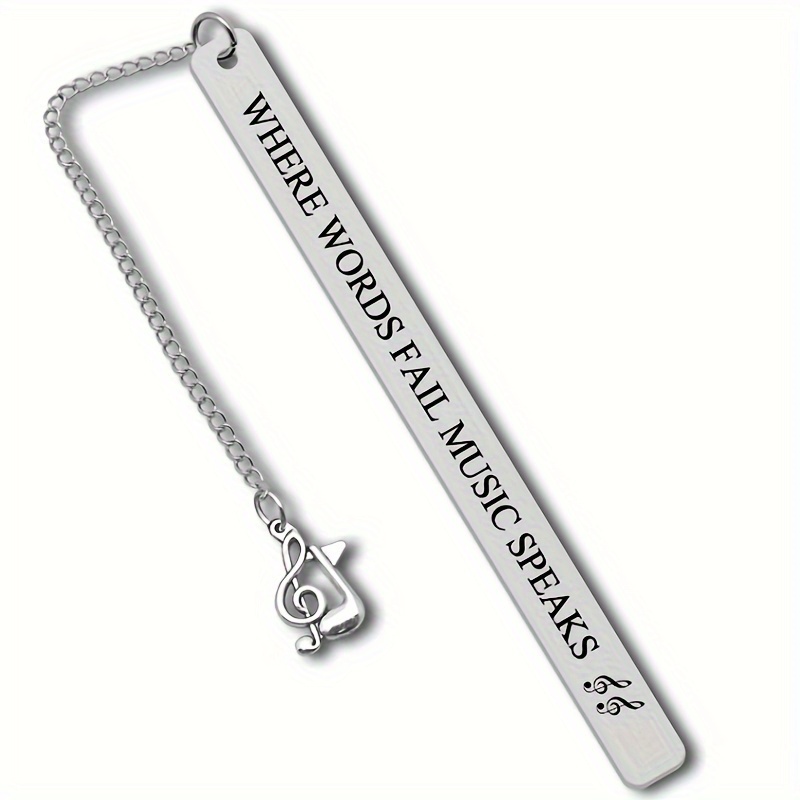 

Stainless Steel Music Note Bookmark - Perfect , Teachers, Students &