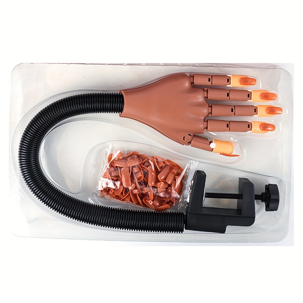 TEMU Nails Tool Artificial Hand Manicure Practice Hand Joint Activity Hand Model Artificial Hand Beauty Abs