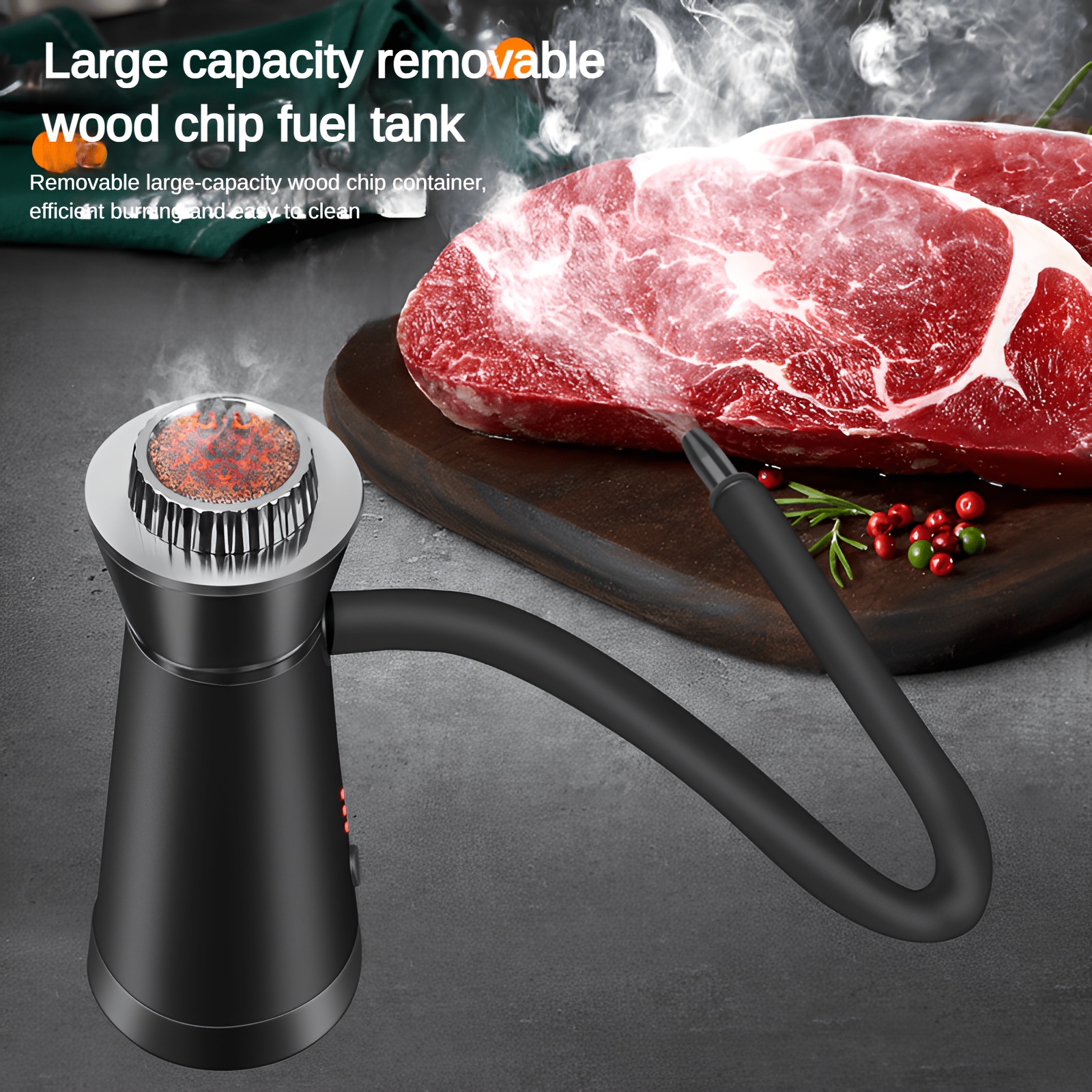 set smoke infuser portable handheld   aluminum and titanium construction for cocktails steak molecular     use with large capacity     details 0