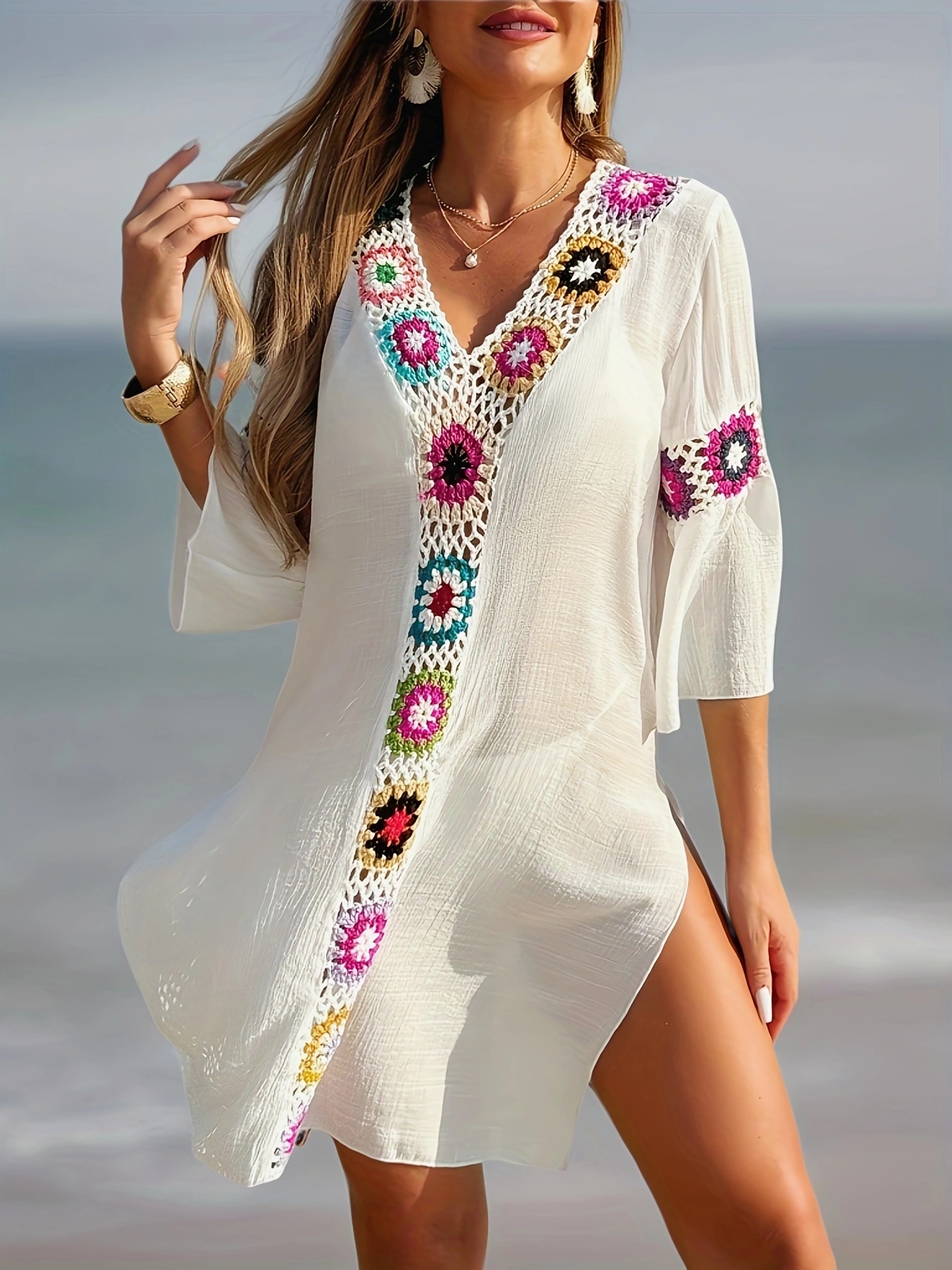 seafolly beach dress Beach Bound Side Split Maxi Dress – Seafolly US main image 0