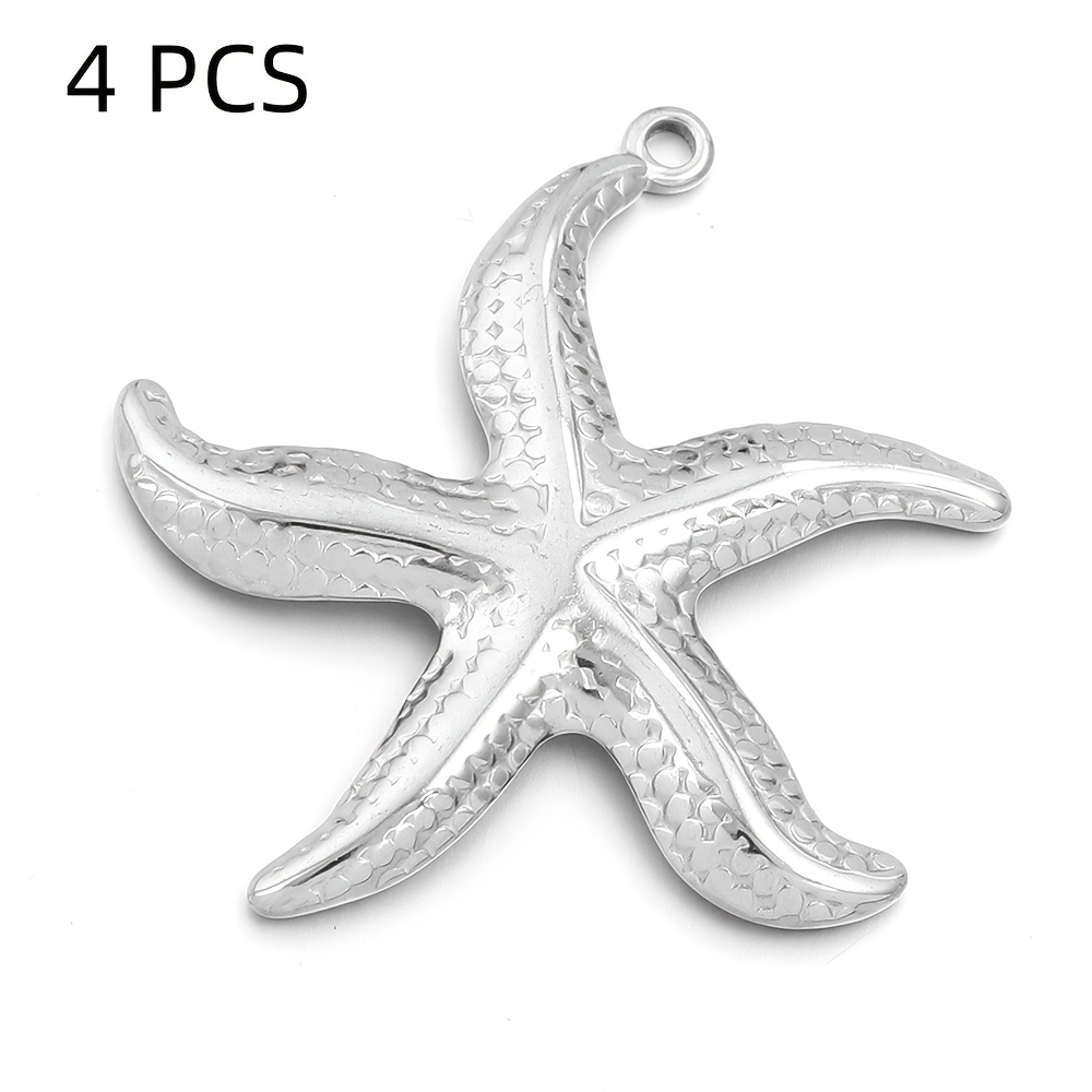 4pcs Ocean Animal Shaped Charms, Cute Decorative Pendants