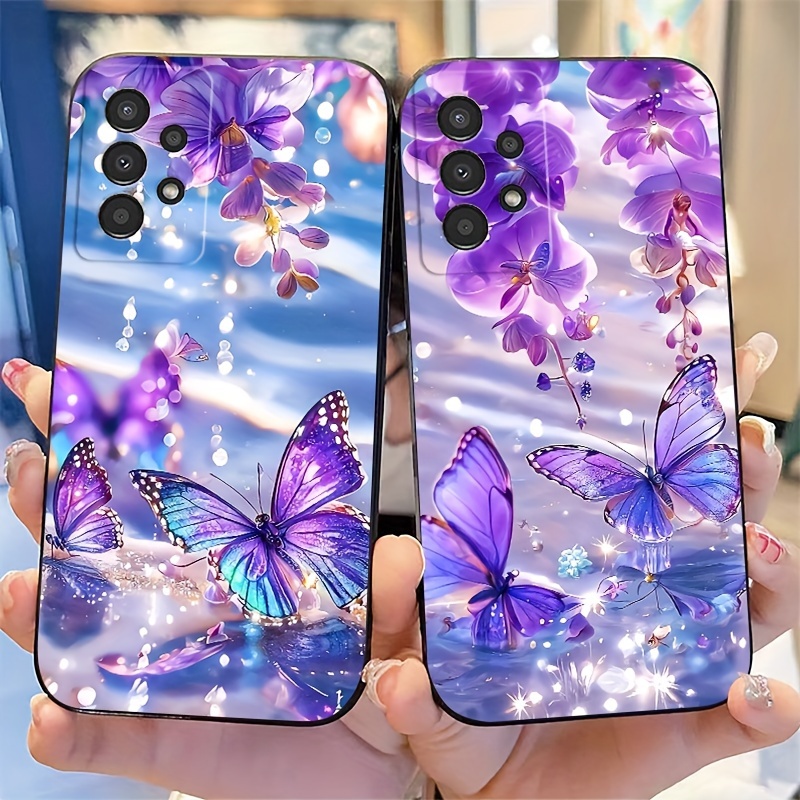 

Butterfly Orchid Design Tpu Shockproof Phone Case For Samsung Galaxy A Series - Durable Soft Cover For A04/a04e/a04s/a05/a05s/a15/a12/a13/a14/a22/a23/a24/a25/a32/a33/a34/a35/a52/a52s/a53/a54/a55 5g
