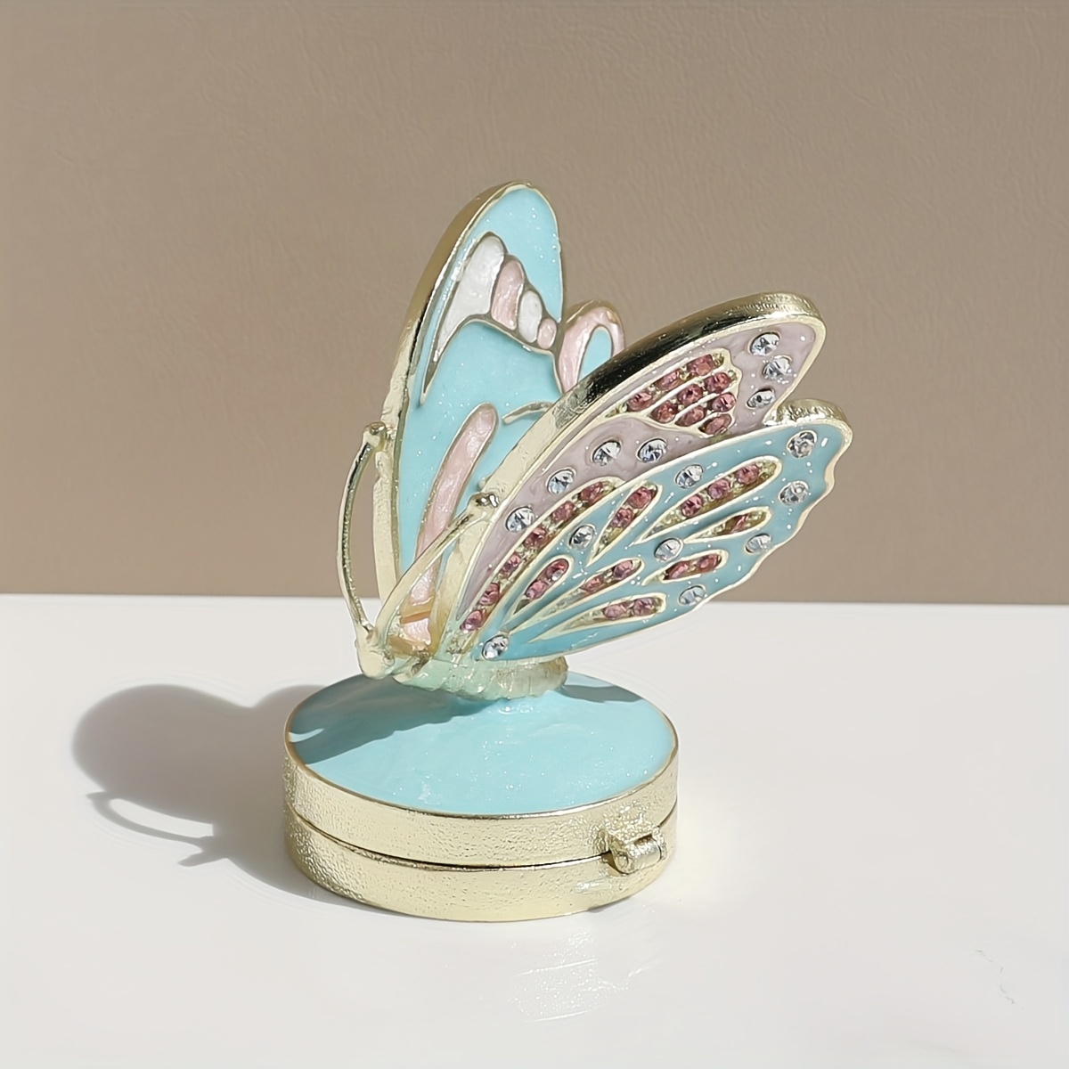 1pc Vintage Jewelry Box, Elegant Keepsake Gift For Women, (, Valentine's,), Keepsake Holder | Decorative Accent | Enamel Finish, Decorations