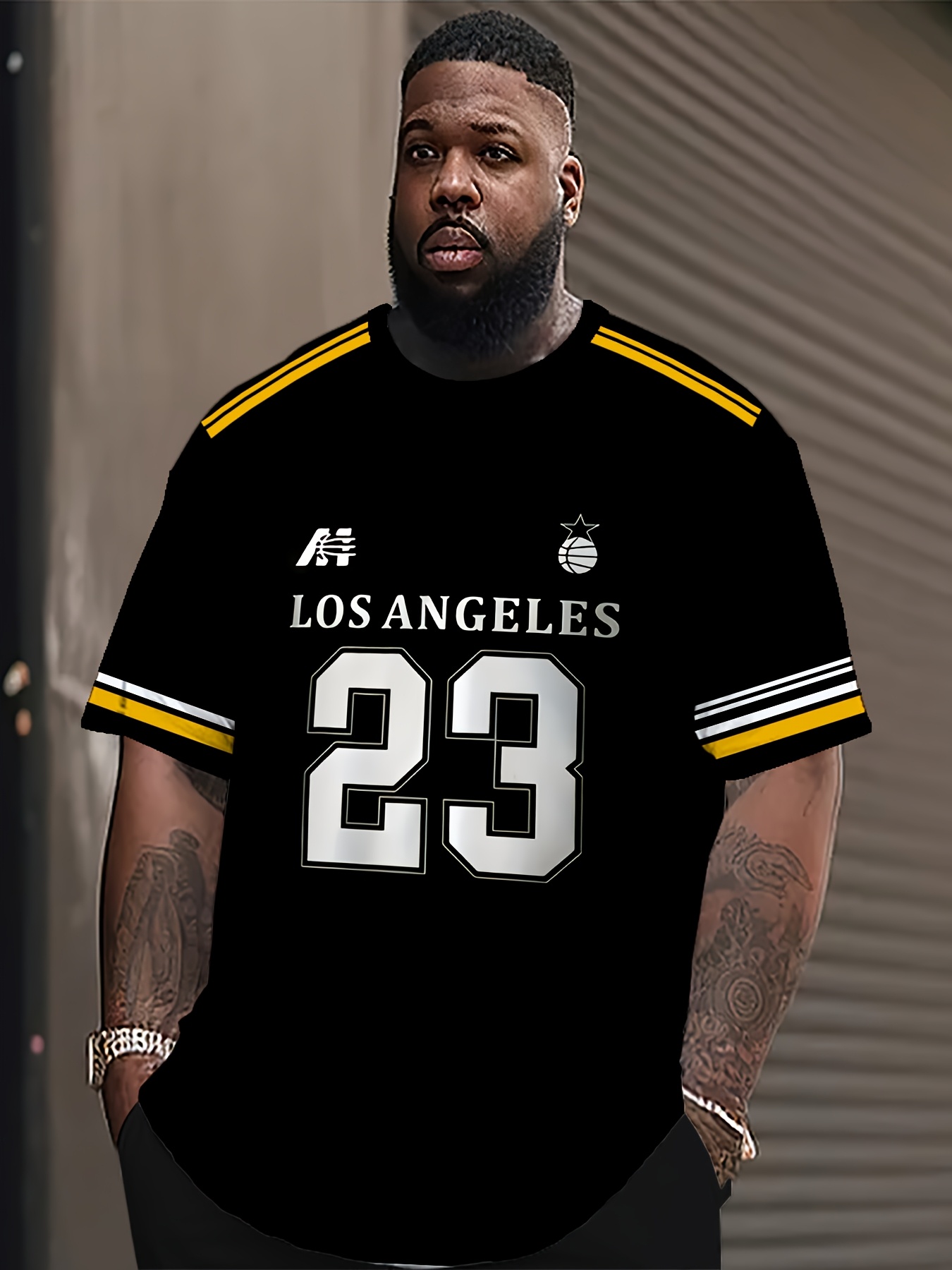 men's los angeles football jersey t shirt casual sports crew