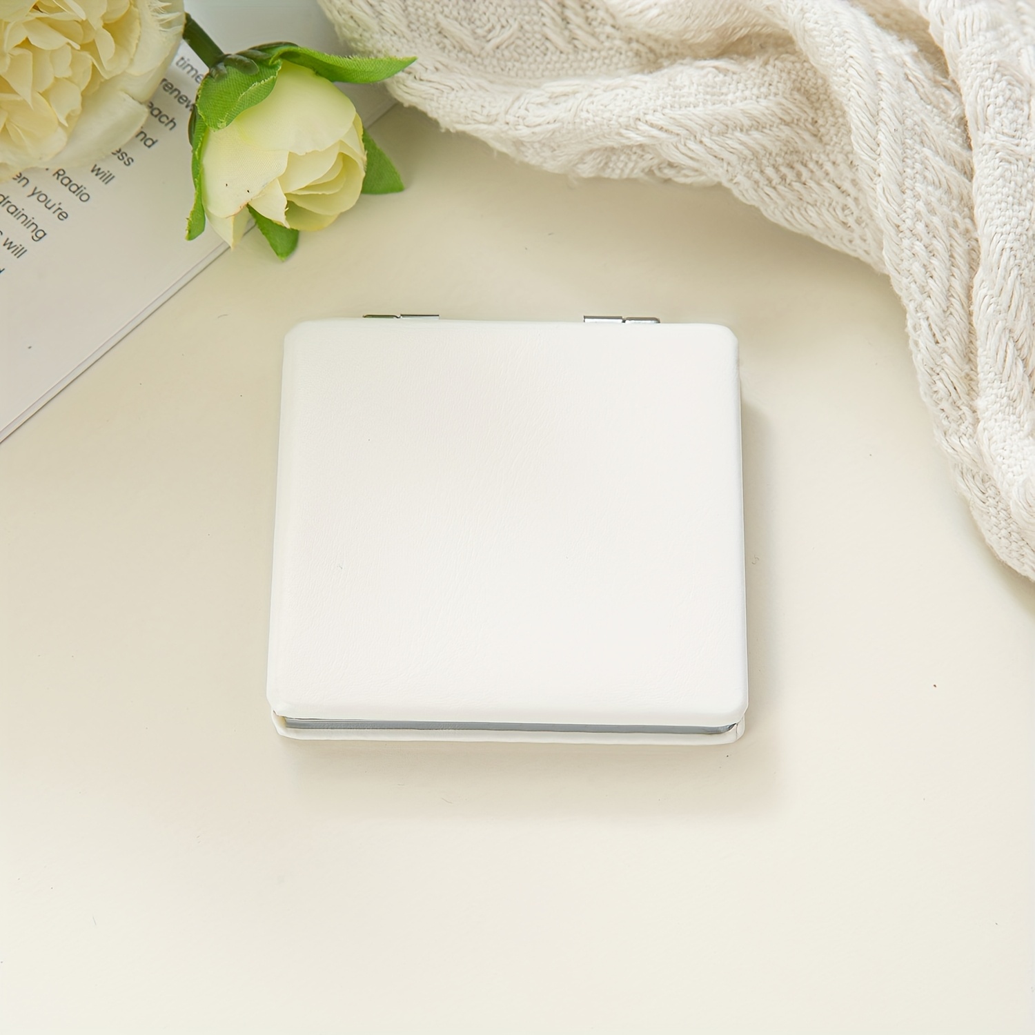 10pcs/20pcs/30pcs Square Small Mirrors, Portable Dual-Sided Design