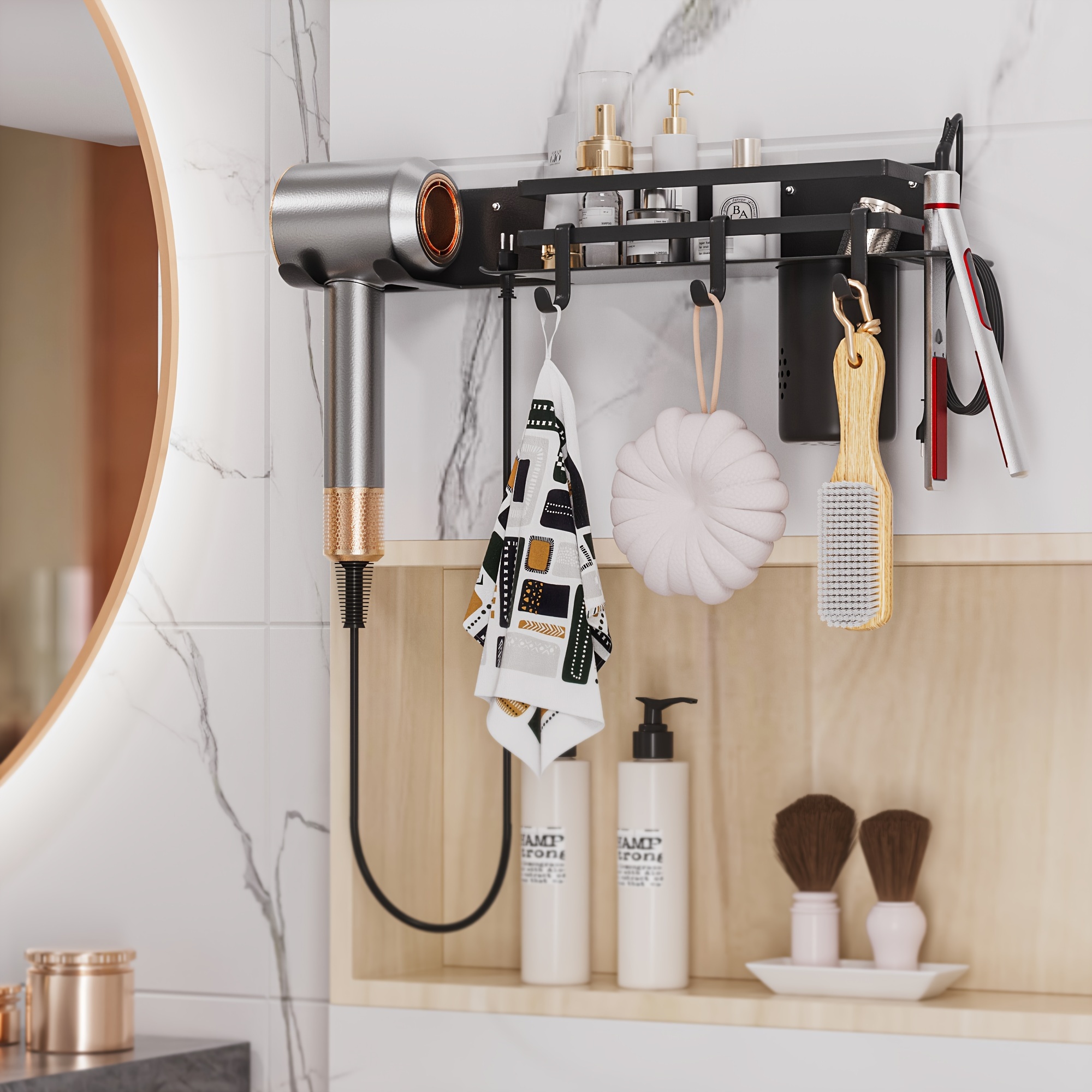 hair dryer holder curling iron holder straightener holder Temu