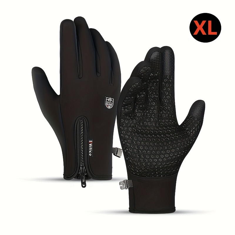 TEMU Outdoor Riding Touchscreen Thermal Gloves, Windproof And Coldproof, Washable - Suitable For Skiing And Sporting Activities, Ski Accessories Gloves Thermal Gloves