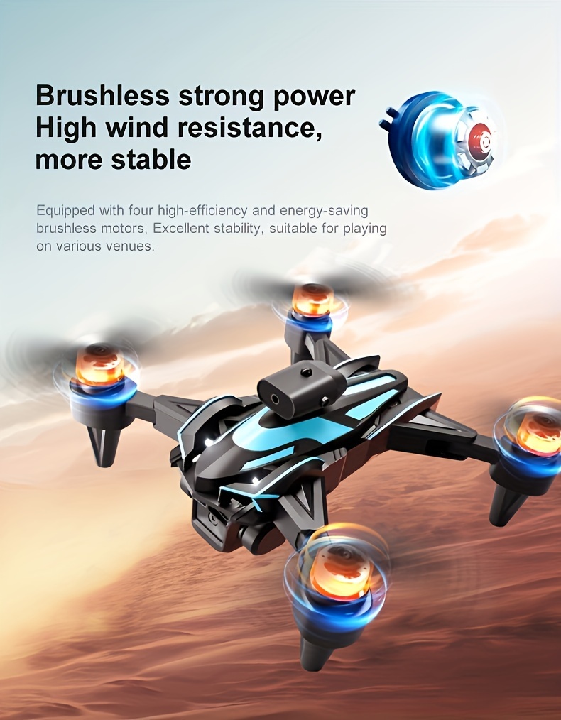 K12 Max Advanced RC Drone  Brushless RC Drone With SD Three EsC Camera, Optical Flow Positioning Headless Mode, 360 °Intelligent Obstacle Avoidancer Rc Toy Drone