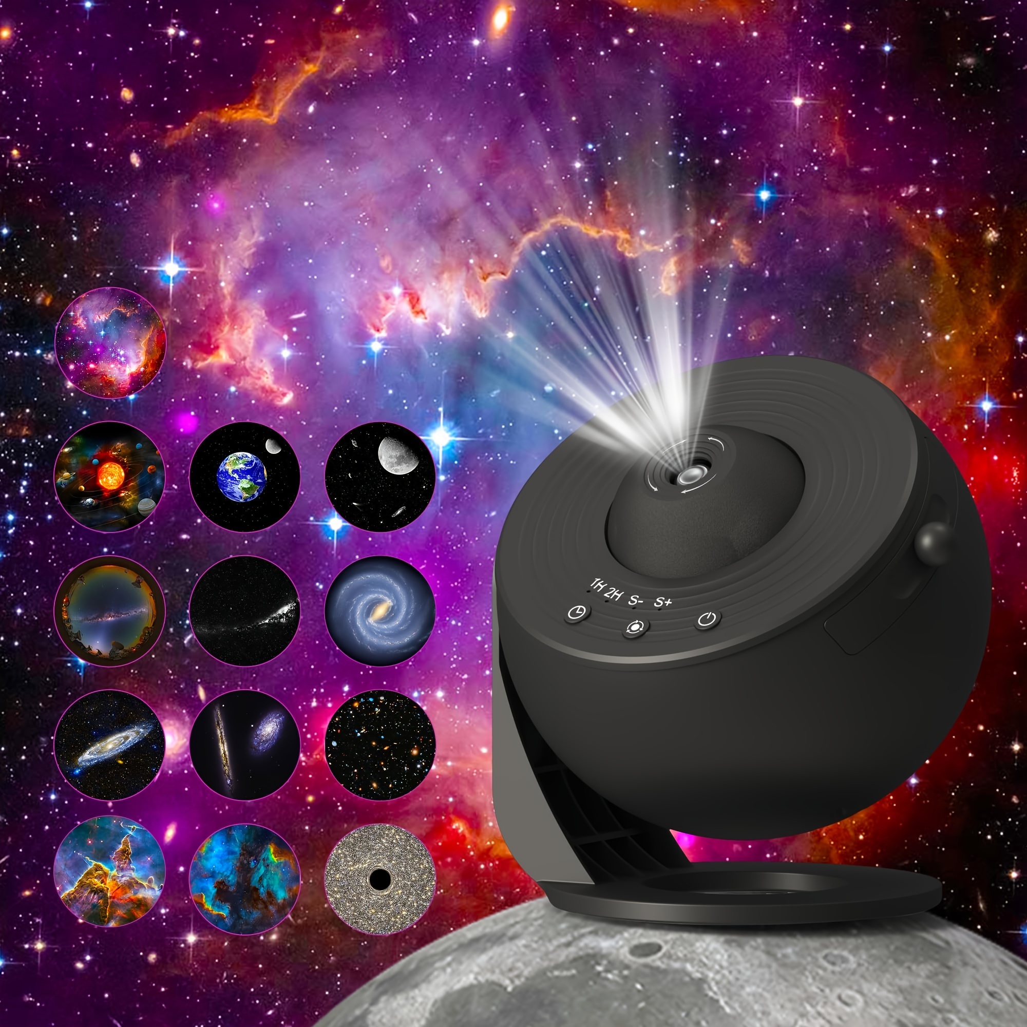 

Galaxy Projector For Bedroom, Hd Projector Galaxy Light Adjustable Knob, 13 Film Discs Planetarium Projector