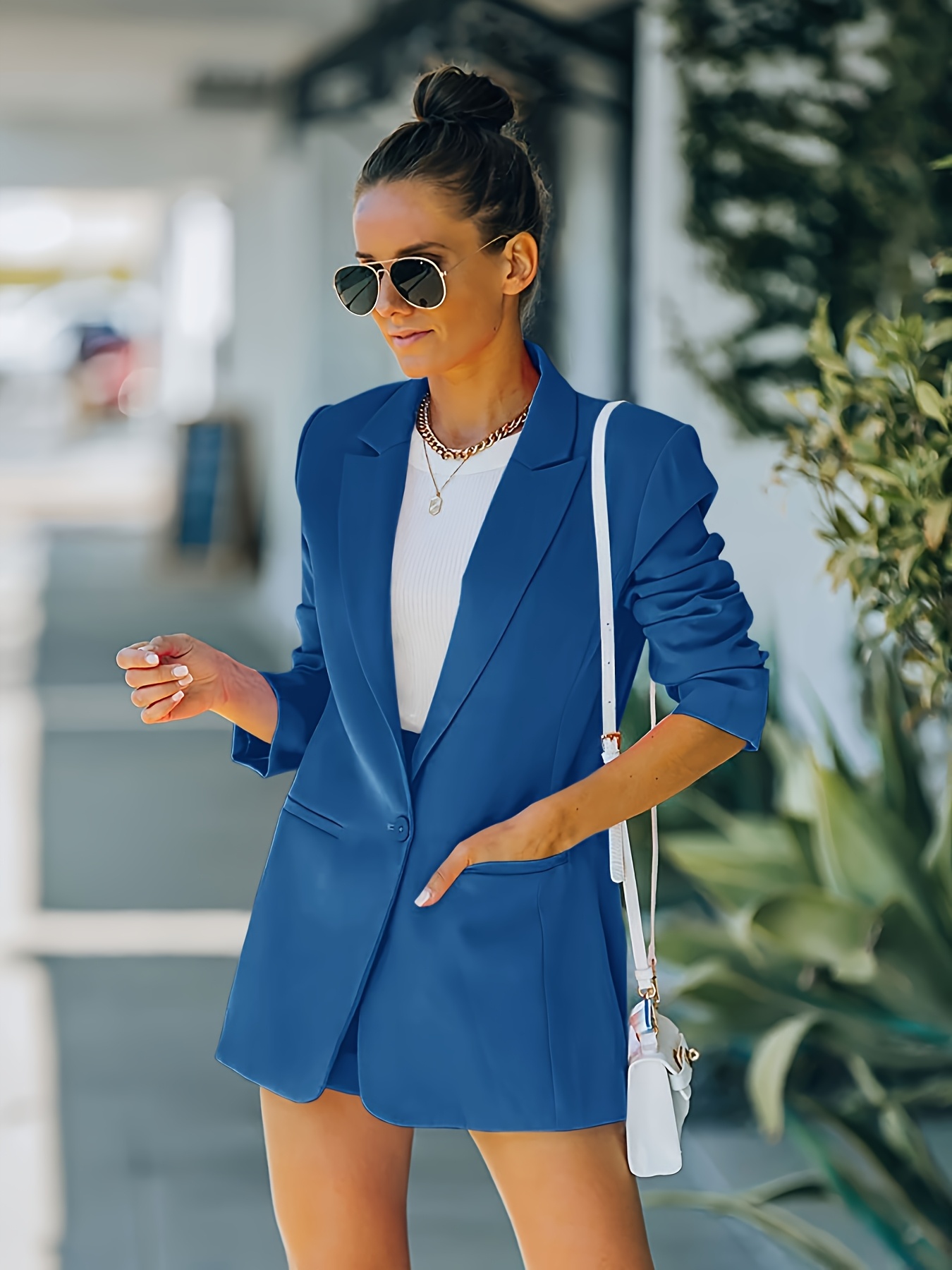 Shein Women's Clothing Two Piece Outfit Pants And Blazer Set