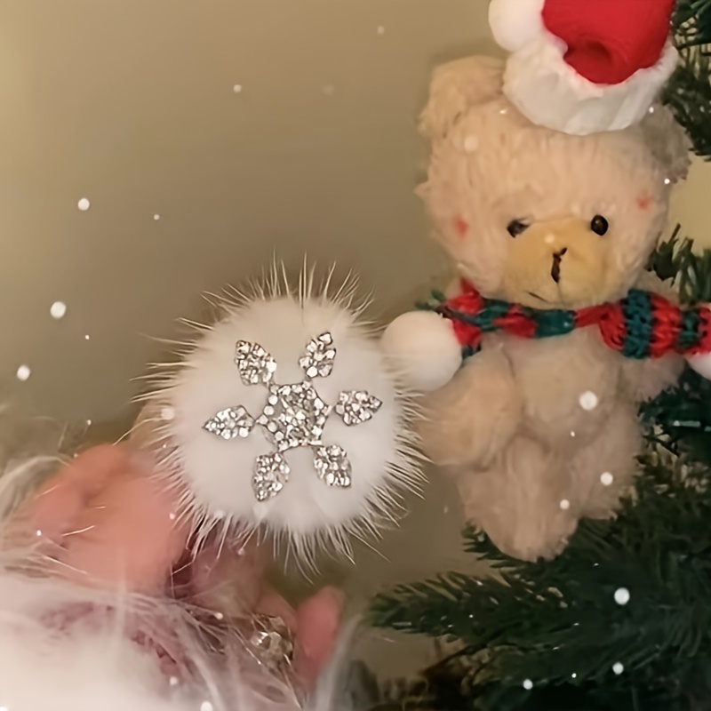 4 stück/2 stück schneeflocken haarklammern weihnachts