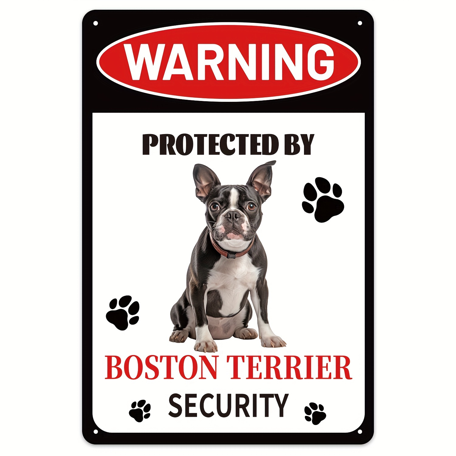 

1pc Boston Terrier Dog Metal Tin Sign, Pet Dog Sign For Home Wall Decor, | Indoors Or Outdoor Home Sign (20*30cm)