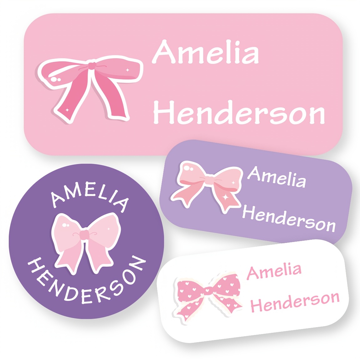 TEMU 140pcs 's Day Gift Bow Stickers - Personalized Custom Name/text Tags - Festival Packaging Stickers - Gift Name Tags, Suitable For Decorating For
