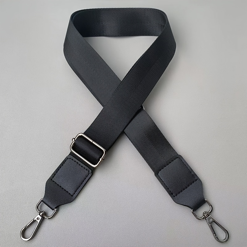 TEMU Black Crossbody Bag With Extended Adjustable Strap, Featuring A 1.5in Widened Handbag Shoulder Strap. Diy Detachable Shoulder Strap Accessory,