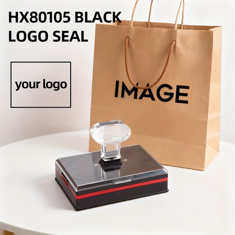 TEMU Customizable Logo Stamps Sizes: Large (80x105mm) And Medium (60x90mm). Suitable For Use On Paper, Boxes, Bags, And Packaging-ideal For Bakeries,