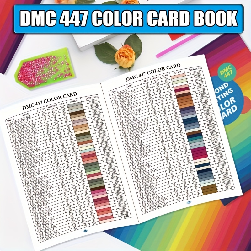 

Diy Handcraft 5d Diamond Painting Tools Series 447 Diamond Book, Rhinestone Color Identification Card Hd Printing, Diamond Painting Color Cards