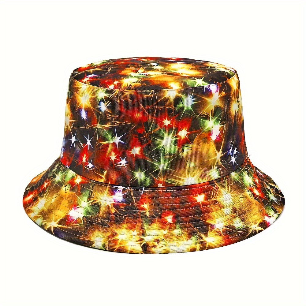 

Fuodrao Unisex Christmas 3d Printed Bucket Hat, 100% Polyester, , Woven, Non-stretch Fabric, With Hand Washable, For Outdoor Party Sun Hat Gift