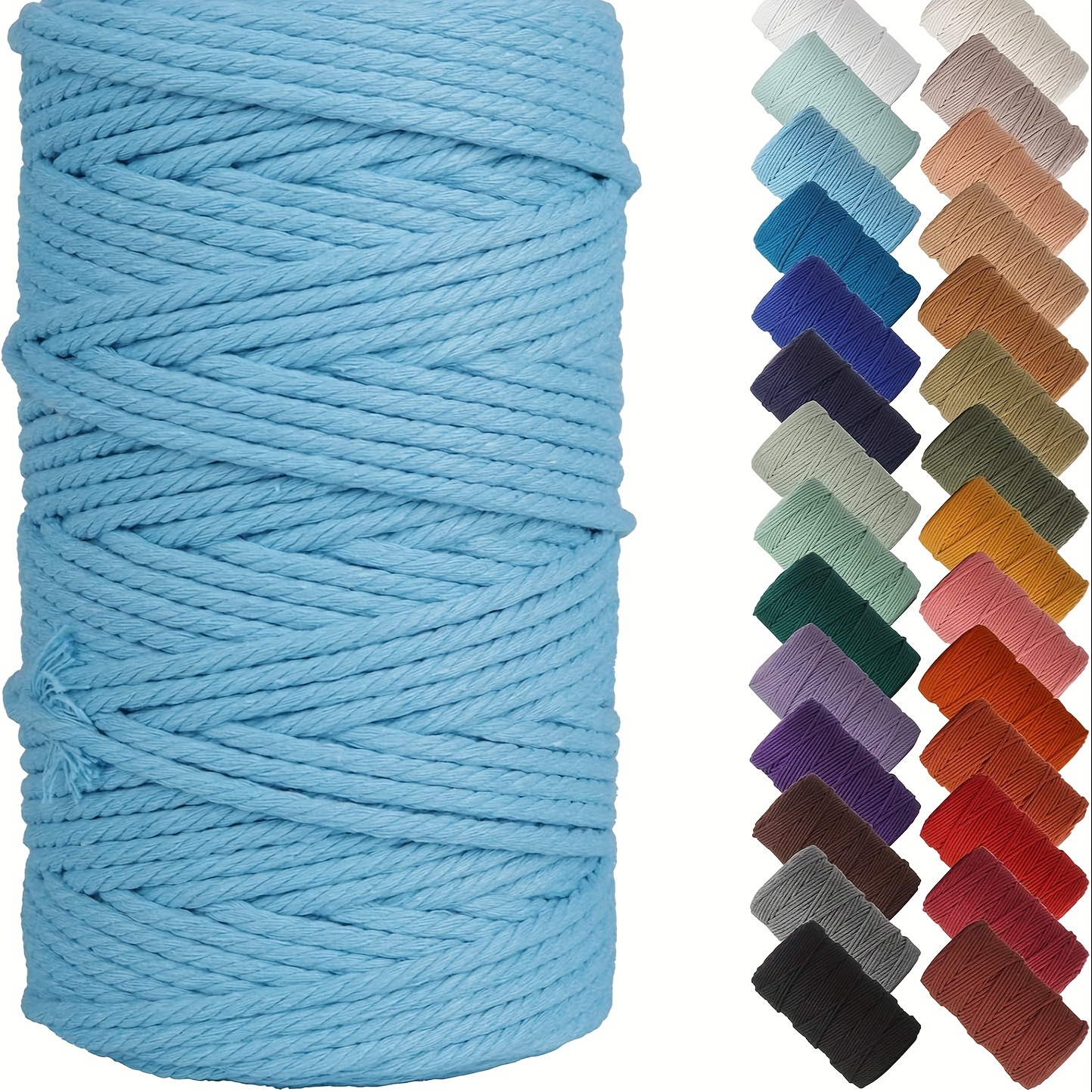 100 Yards Cotton Twisted Cord Craft Macrame String Decorative Tag