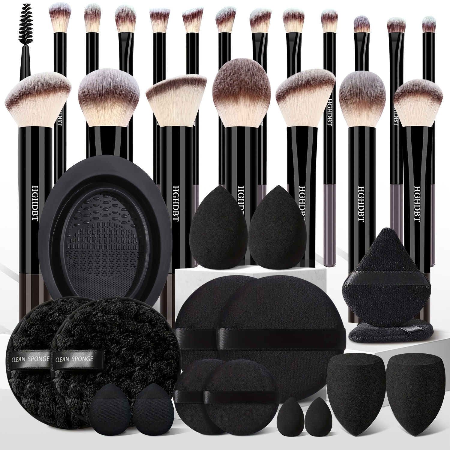 37pcs Professional Makeup Kit with Brushes and Sponges