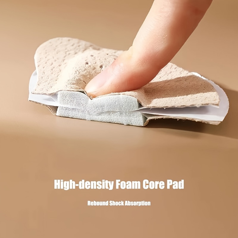 4pcs Women's Forefoot Cushions for Sandals & High Heels - Anti-Slip, Comfortable Suede Foot Care Pads with Self-Adhesive, Breathable Design, Foot Pads