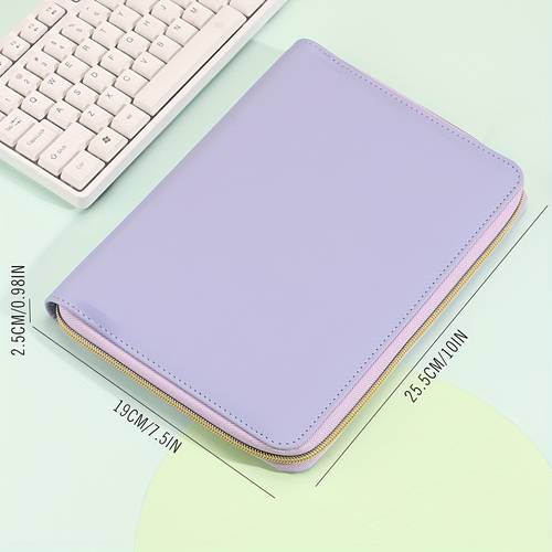 notebook b5 zipper binding bag loose leaf inner page photo card collection booklet postcard organizer diary notebook school stationery records empty bag included