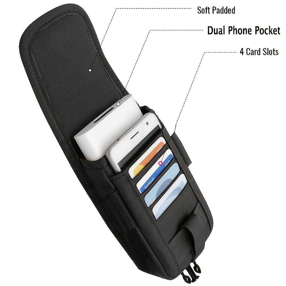 TEMU Multi-functional Waist Pack With Multiple Card Slots, Universal Belt Waist Bag, Smart Phone Storage Pouch