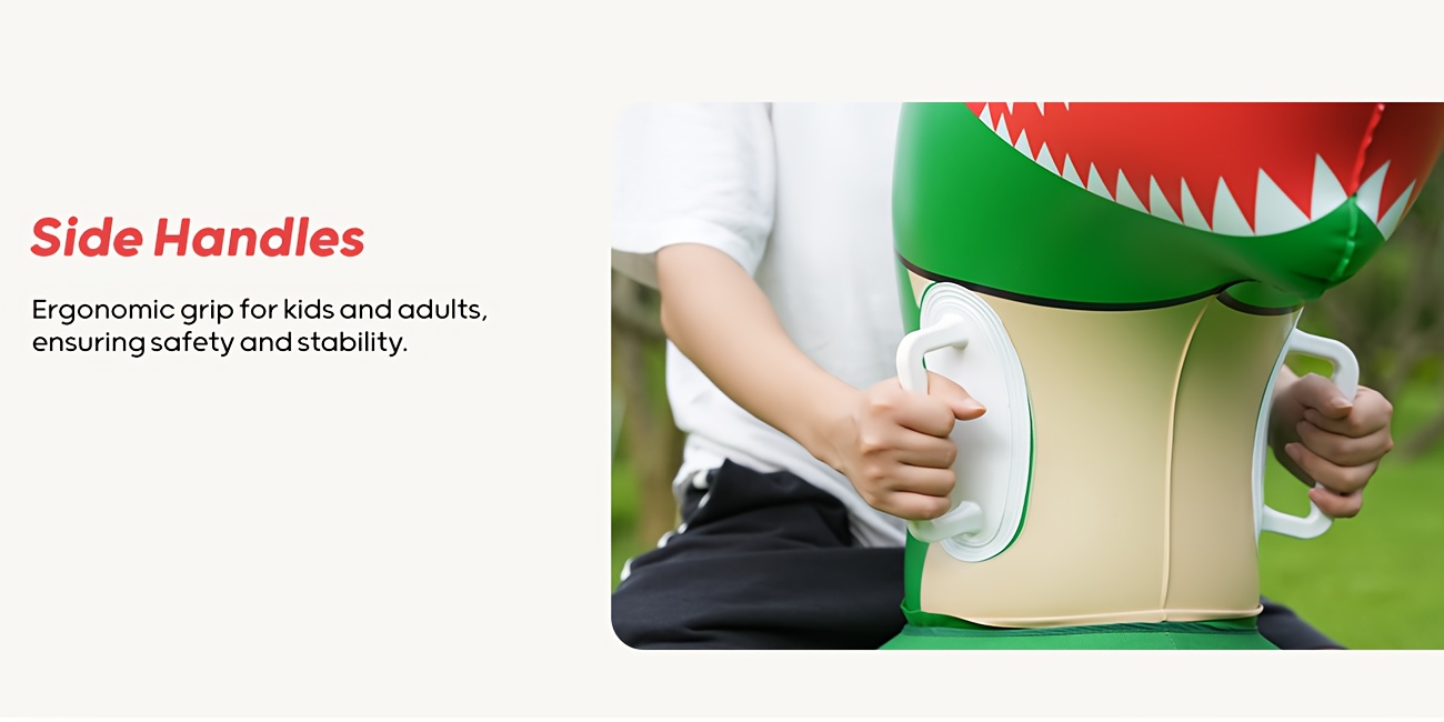 QPAU 2pcs Inflatable Bouncy Dinosaur Toys With Hand Pump, Heavy Duty Giant Bouncy Pal, Ride On Bouncy Animal Hopper Toy, Indoor Outdoor Hopping Horse For Kids Girls Boys Ages 5-14, Mother'S Day Gift