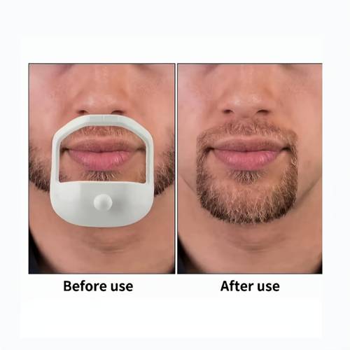 beard trimmer mens 5pcs beard styling tool set with goatee template accompanied by two compressed towels for cleaning