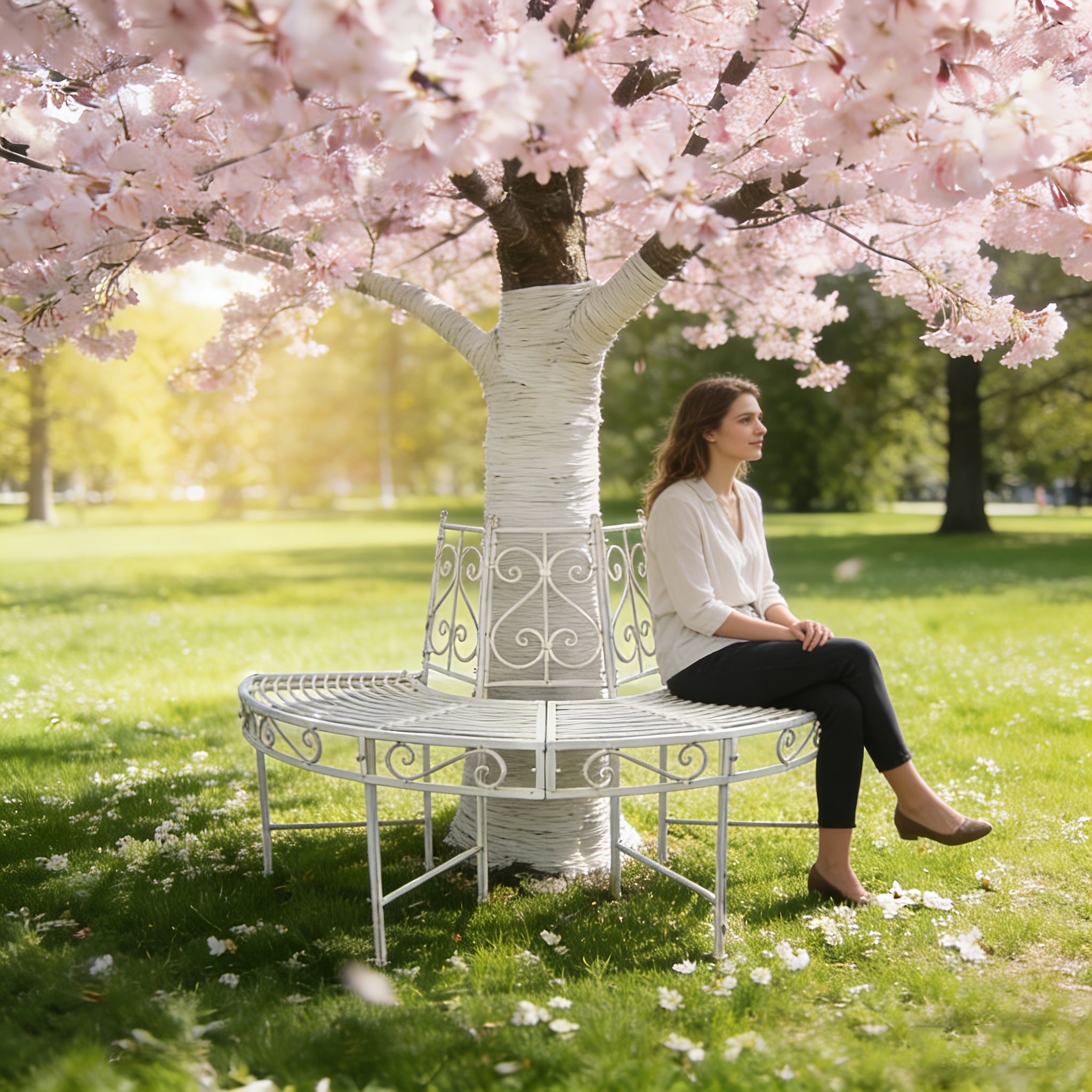 Semi-circular Metal Tree Stools, Semi-circular Garden Stools, Curved Stools, Tree Stools, and Semi-circular Benches Are All Ideal for Gardens and Parks