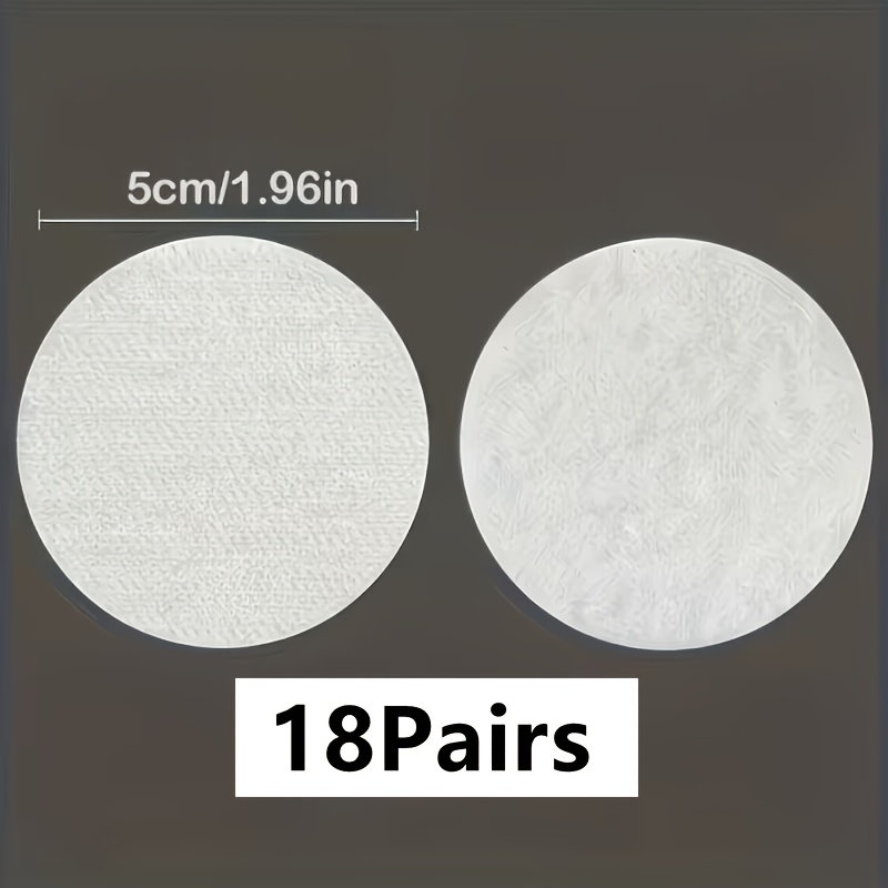 TEMU 18 Pairs Heavy-duty Anti-slip Grip Pads Suitable For Entryway, Bedroom, Door - Reusable Self-adhesive Hook And Loop Tape With Pc Adhesive