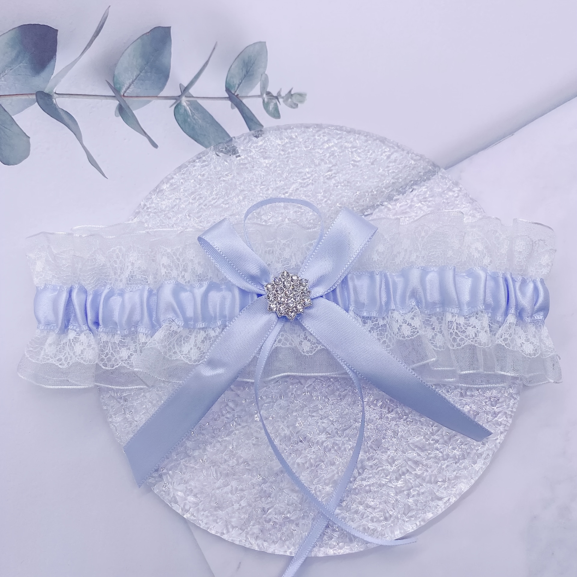 Bridal Wedding Garter With Lace Rhinestone Leg Bands, Bow Leg Accessories For Wedding Party