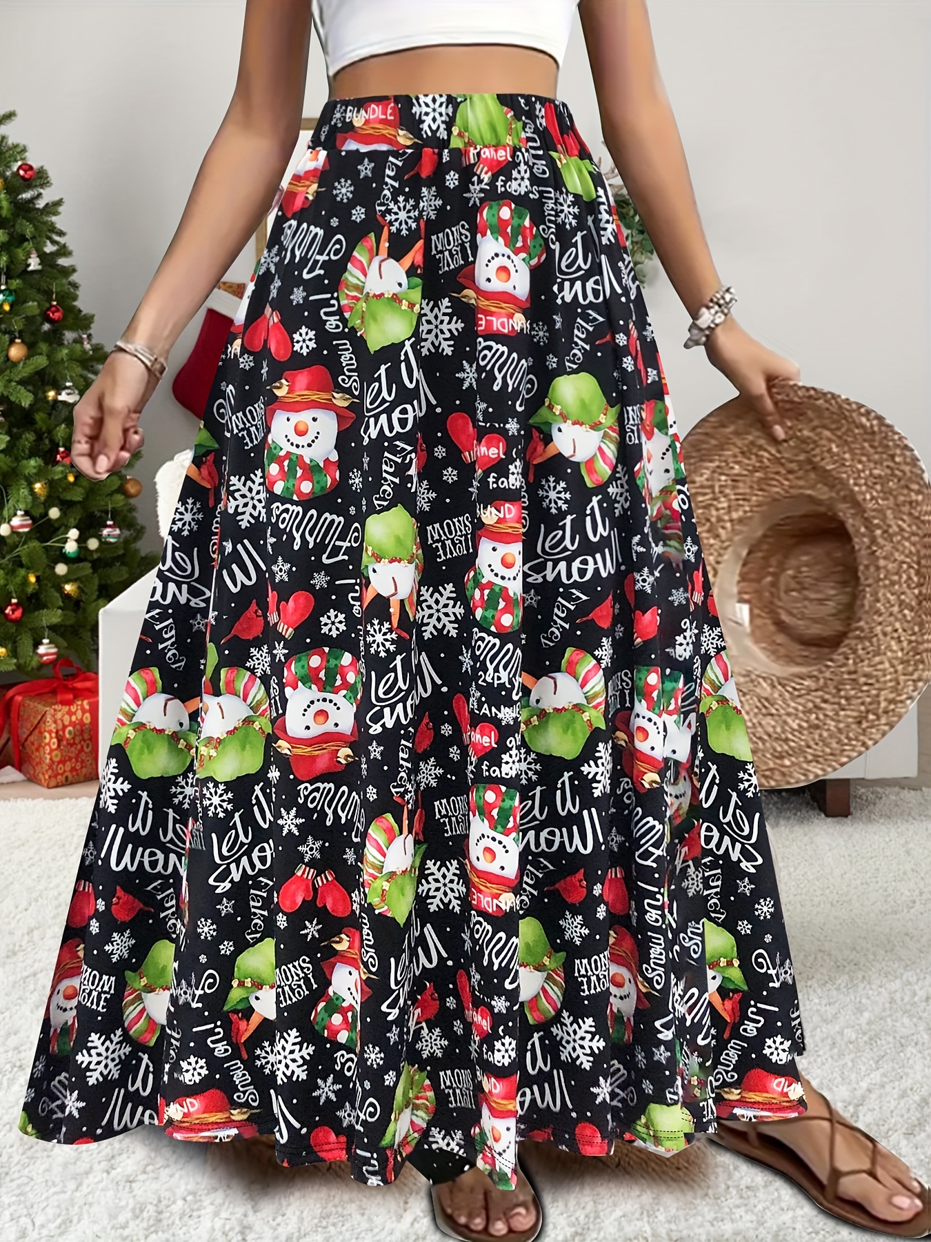 Christmas shop skirt womens 2x