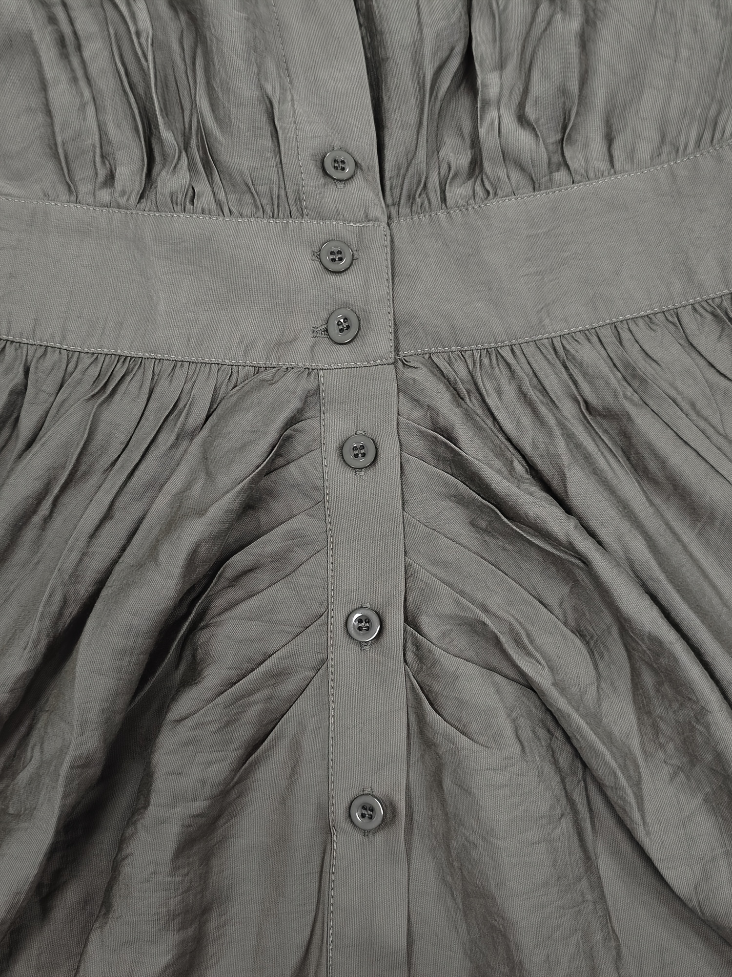 Women's French-Style Lapel Collar Belted Dress - Light Gray Single-Breasted Waist-Fitting Office Dress for Business Attire, Professional Workwear & Casual Outfits, Machine Washable Elegant Dress Suitable for Career Women