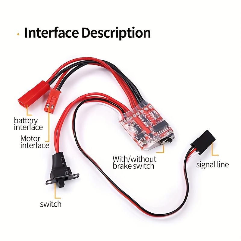 20a brushed esc motor speed controller for 18 24 rc mini