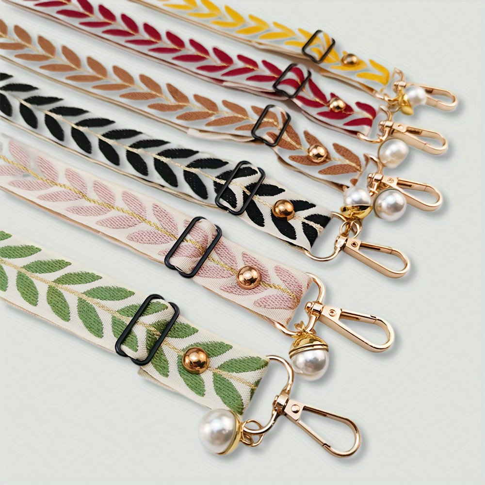 

1pc Nylon Adjustable Mobile Phone Lanyard, With Faux Pearl Pendant