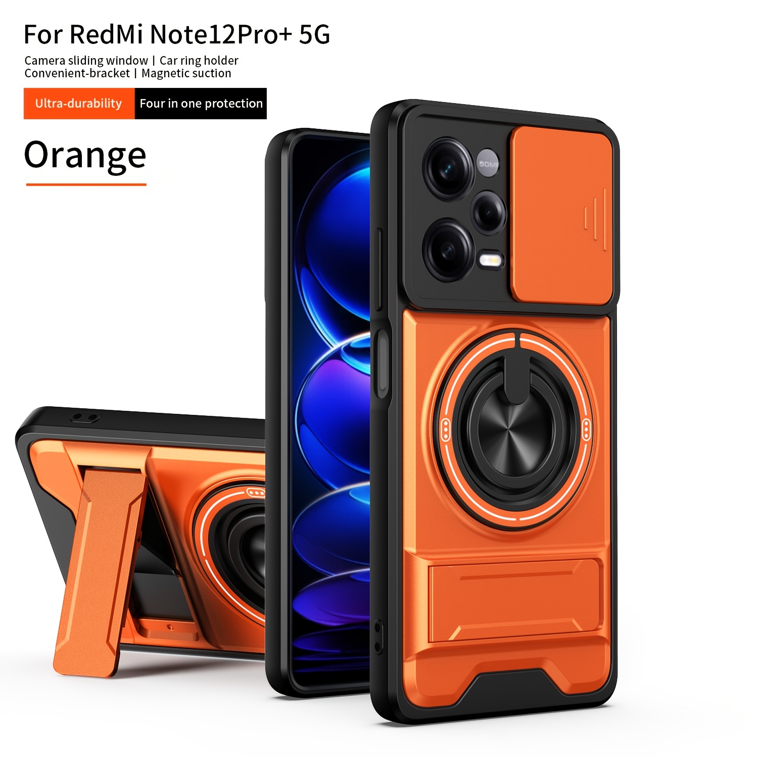 TEMU Phone Case - A Multi-functional Matte Anti-drop Magnetic Phone Case, Suitable For 4g/5g, Note 12 Pro, Note 12 Pro Plus, Poco X5, Poco X5 Pro