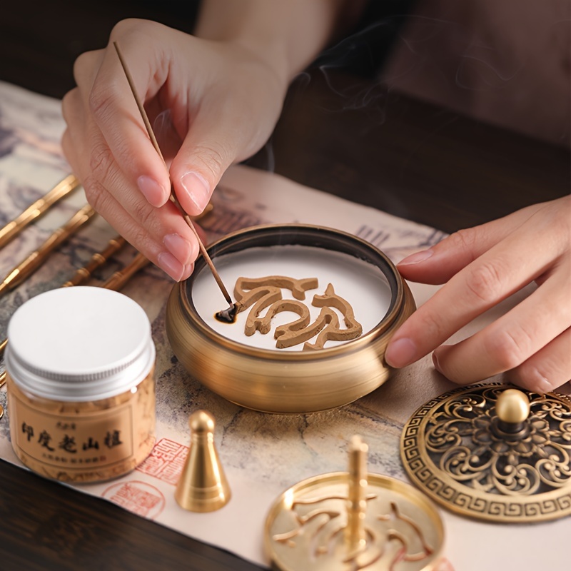 13pcs set tool gift boxes including copper incense burners fragrance diffusers seal stamps incense sticks negative energy removers sandalwood agarwood incense yoga meditation high end exquisite gifts for home or gifting details 1