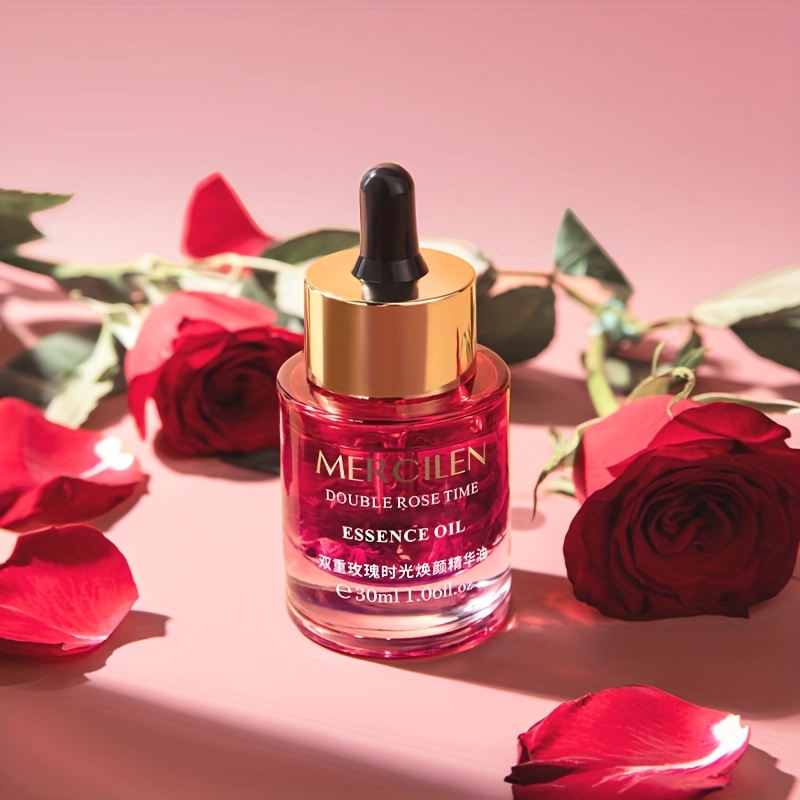 item picture   rose essential oil and petals squalane essential oil natural moisturizing hand facial skin dry skin and hair care