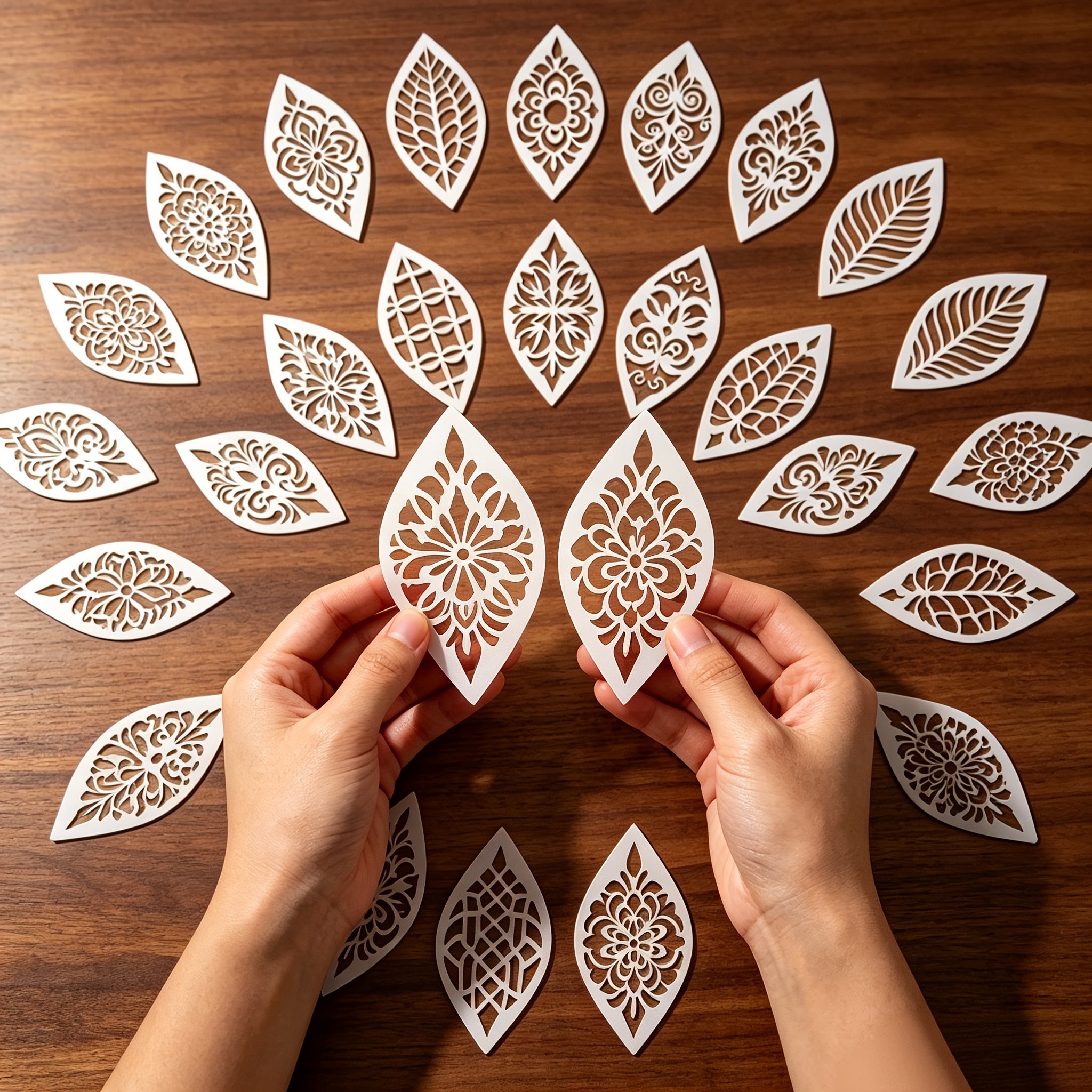 TEMU 32 plantillas de pintura de mandala de hoja, plantillas de mandala reutilizables para pintar sobre madera, piedra, , vidrio y cerámica, regalos