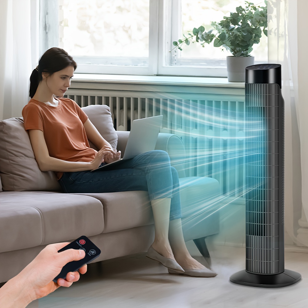 Oscillating Fan Best Tower Fan That Blows Cold Air Quiet Tower Fan